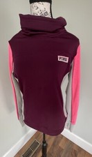VICTORIA'S SECRET PINK Ultimate Workout Jacket Pull Over Mock Neck Sz Med