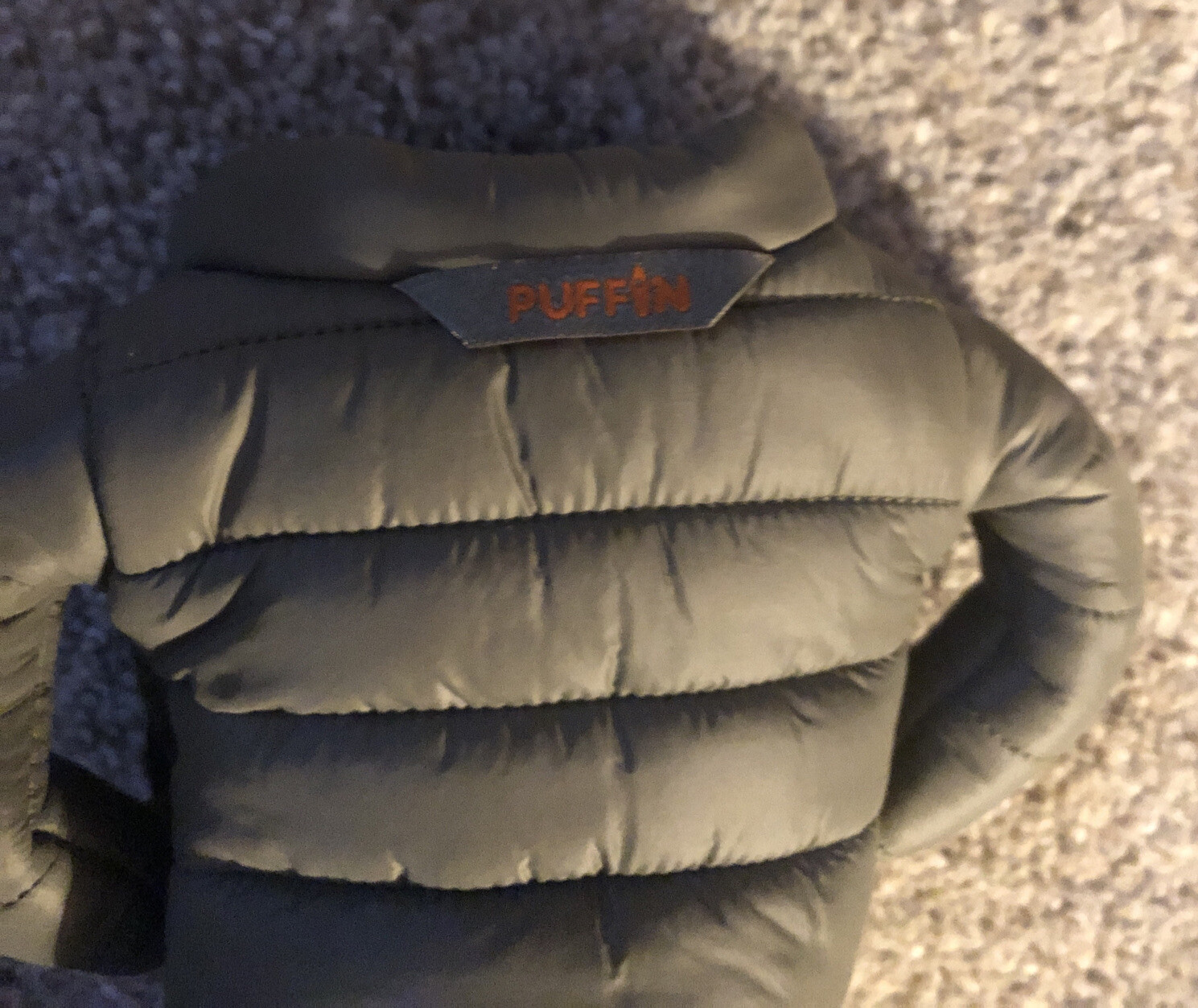 Puffin Puffer Jacket Coat Beverage Koozie Olive Green eBay