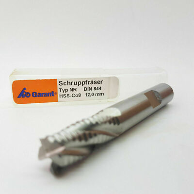 Garant Schruppfraser Typ NR DIN 844 End Mill HSS-Co8 12mm STG 64 NC Cutting Bit