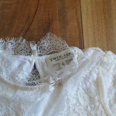 Vestito bambina taglia 6 anni, in pizzo, marca Twin set, usato. | eBay