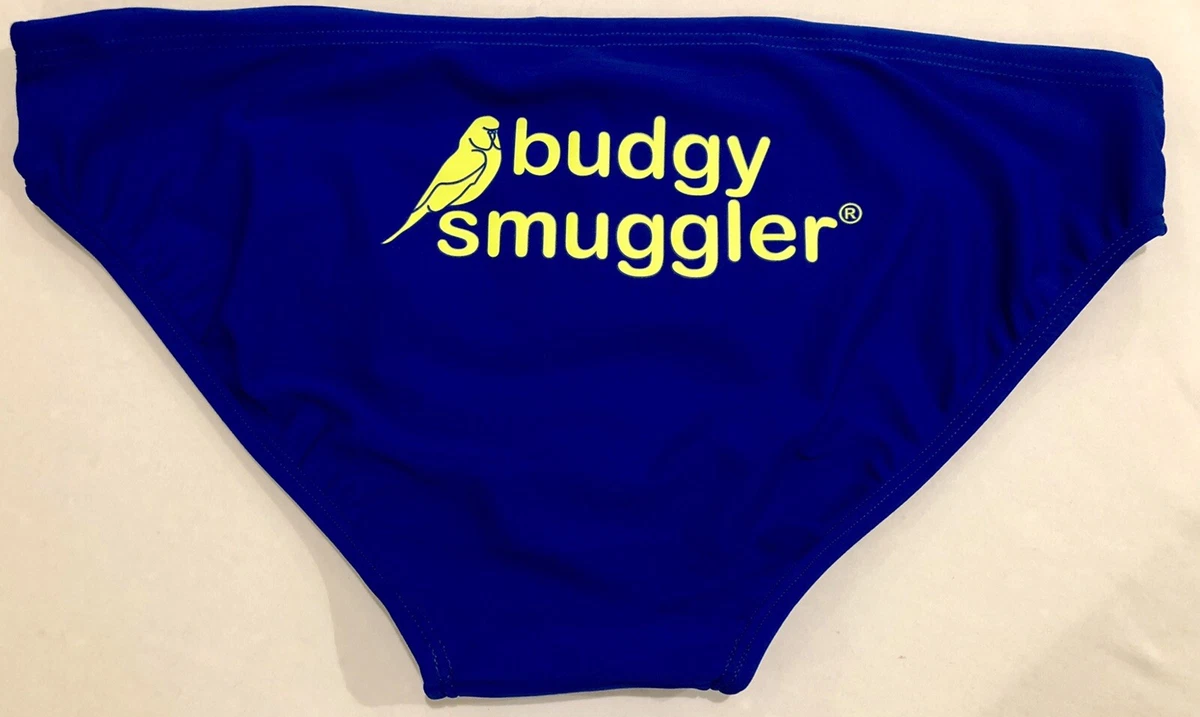 BUDGY SMUGGLER- ‘ROYALES WITH CHEESE BLUE AND YELLOW' - KIDS/MENS SIZE 24/28