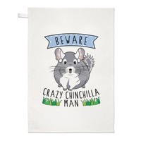 Beware VerrüCkte Chinchilla Mann Geschirrtuch SpüLlappen - Lustig Tiere