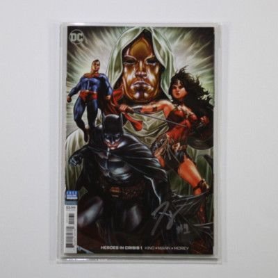 HEROES IN CRISIS #1c 1:100 by Mark Brooks 2018 DC Comic signed by Tom King VF+NM