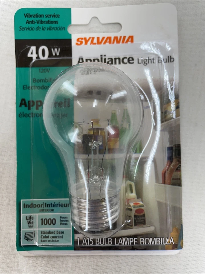 4-Pack Sylvania 40W Clear A15 Appliance Light Bulb 40A15/CL/APPL/BL - Image 2 of 3