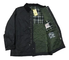 Barbour Men's Black Tenbigh Wax Cotton Jacket $430