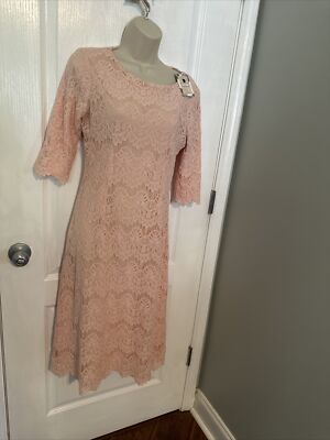 knee length dresses for ladies Modest Satin Midi Dress Lynn with Lace Skirt main image 1