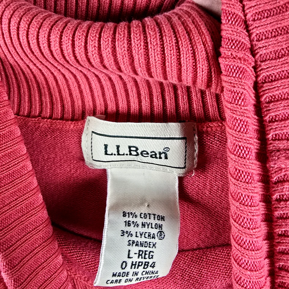 Vintage L.L. Bean Sweater Women's Size L Red Turtleneck - Image 3 of 4
