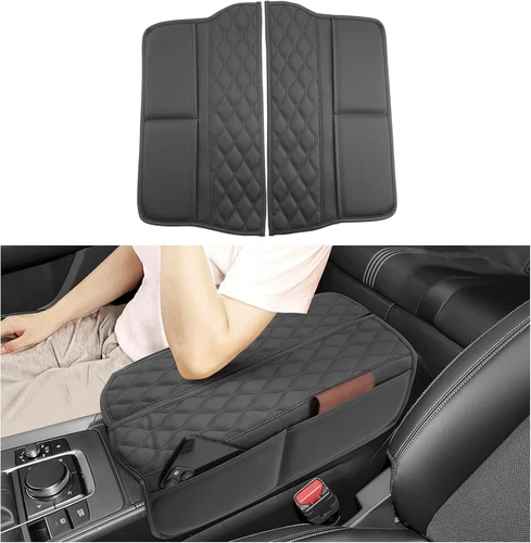Wavy Texture Center Console Leather Armrest Pad Protector Cover Fits 23-25 CX50