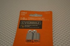 ONE NEW LOT OF 2 PACKAGES EVERBILT 1/8" FERRULE  STOP SET CABLE 566 481 .