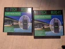 BTECH MURS-V1 2-way Radio 2-Watt VHF 1800mAh Lot Of 2 includes all accessories