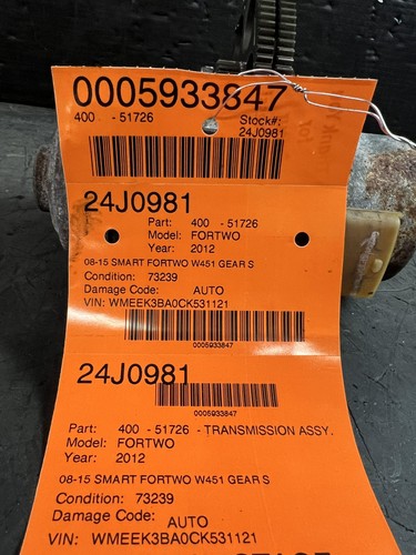 08-15 SMART FORTWO W451 GEAR SHIFT SELECTOR ACTUATOR MOTOR 16110000304 - Picture 10 of 10