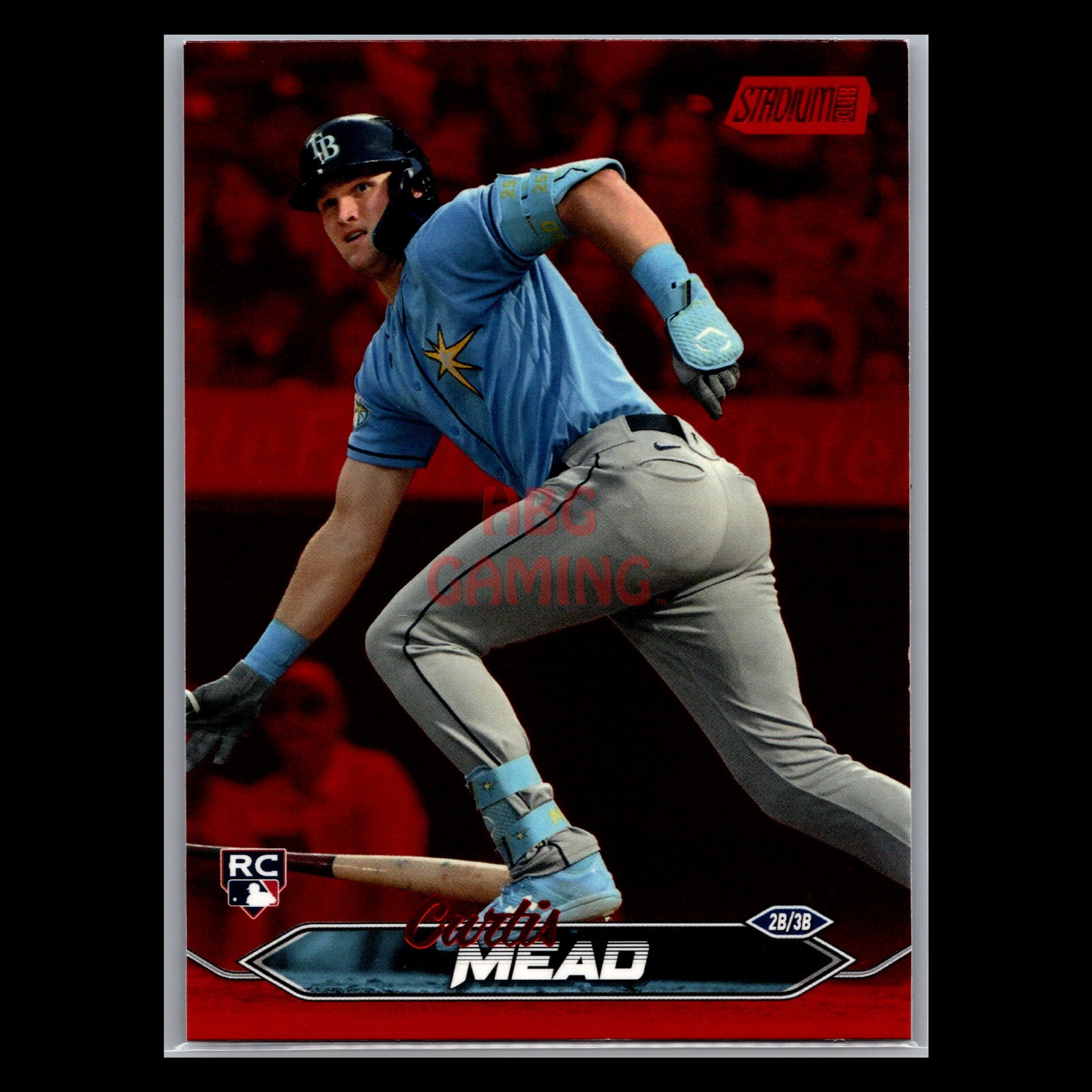 2024 Topps Stadium Club #271 Curtis Mead RC Red Foil Tampa Bay Rays
