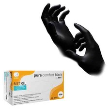 100 Pura Comfort Black Nitril Einweghandschuh...