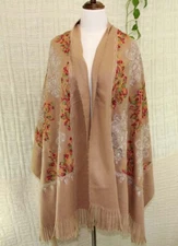 Fashion Embroidered large Vintage Paisley Cashmere Rugs Shawl Scarf 948