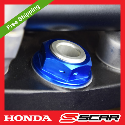 LENKVORBAUMUTTER HONDA CR 85 CRF 150 XR 230 XR 400 BLAU MX SCAR RACING