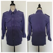 Monrow 100% Cotton Blue Utility Jacket Size S