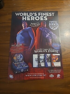 Justice League VS System TCG Print Ad 2007 8x11 Great To Frame 
