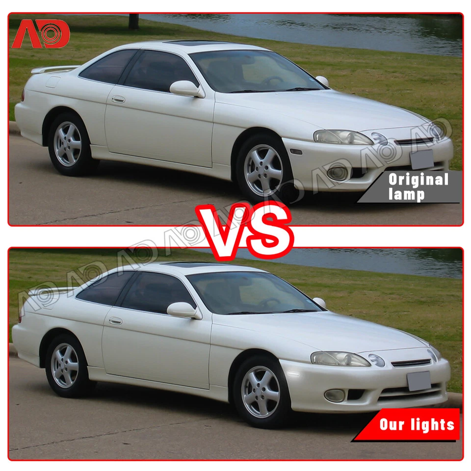 Luz de señal de giro LED para parachoques delantero para 92-00 Lexus SC300 SC400 Hot Foto 3 de 4