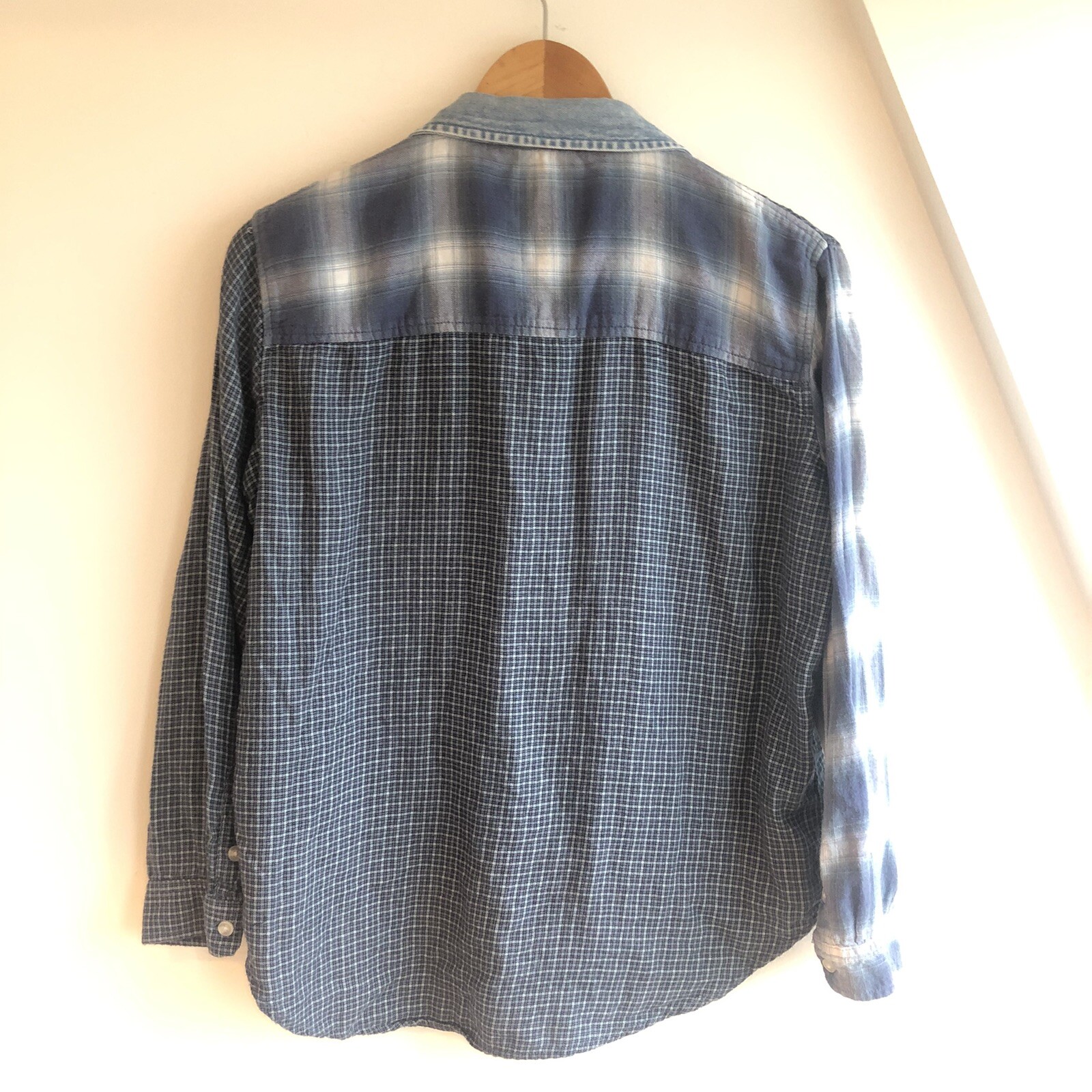 American Eagle Womens Blue Plaid Patchwork Multi … - image 10