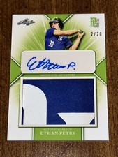 ETHAN PETRY 2021 LEAF PERFECT GAME JERSEY PATCH AUTOGRAPH #2/20 NATIONALS