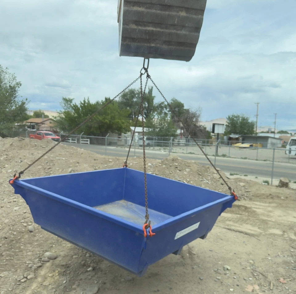 Crane Skip Box Pan Material Handling Hopper 垃圾桶 12,500 磅 3 cy — 第 2/4 张图片