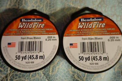 Beadalon Wildfire Bead Thread .008 Frost 162U-008   2 spools