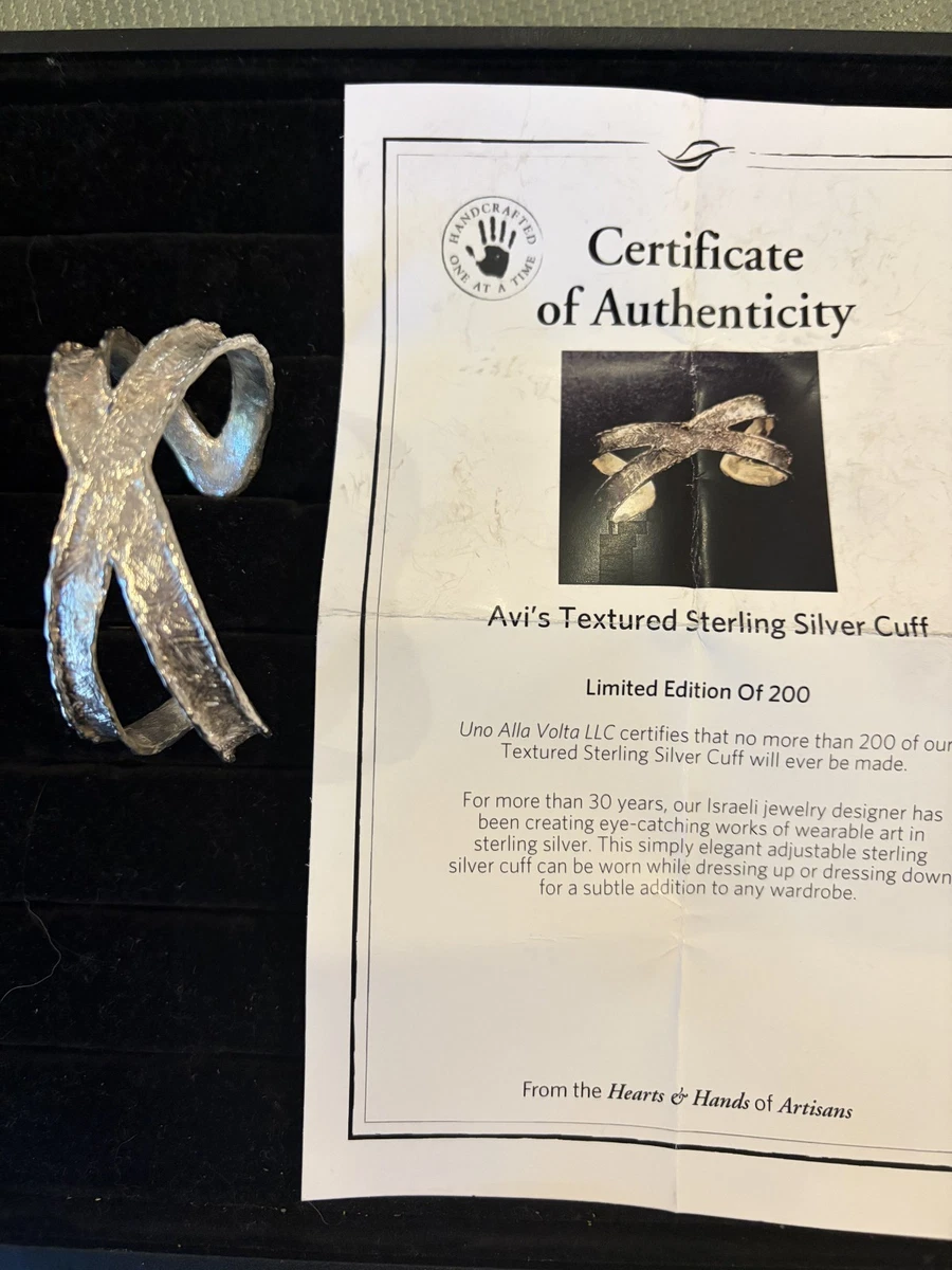 Avi Soffer strukturierte Sterling Cross Over Manschette, zertifiziert limitierte Auflage von 200