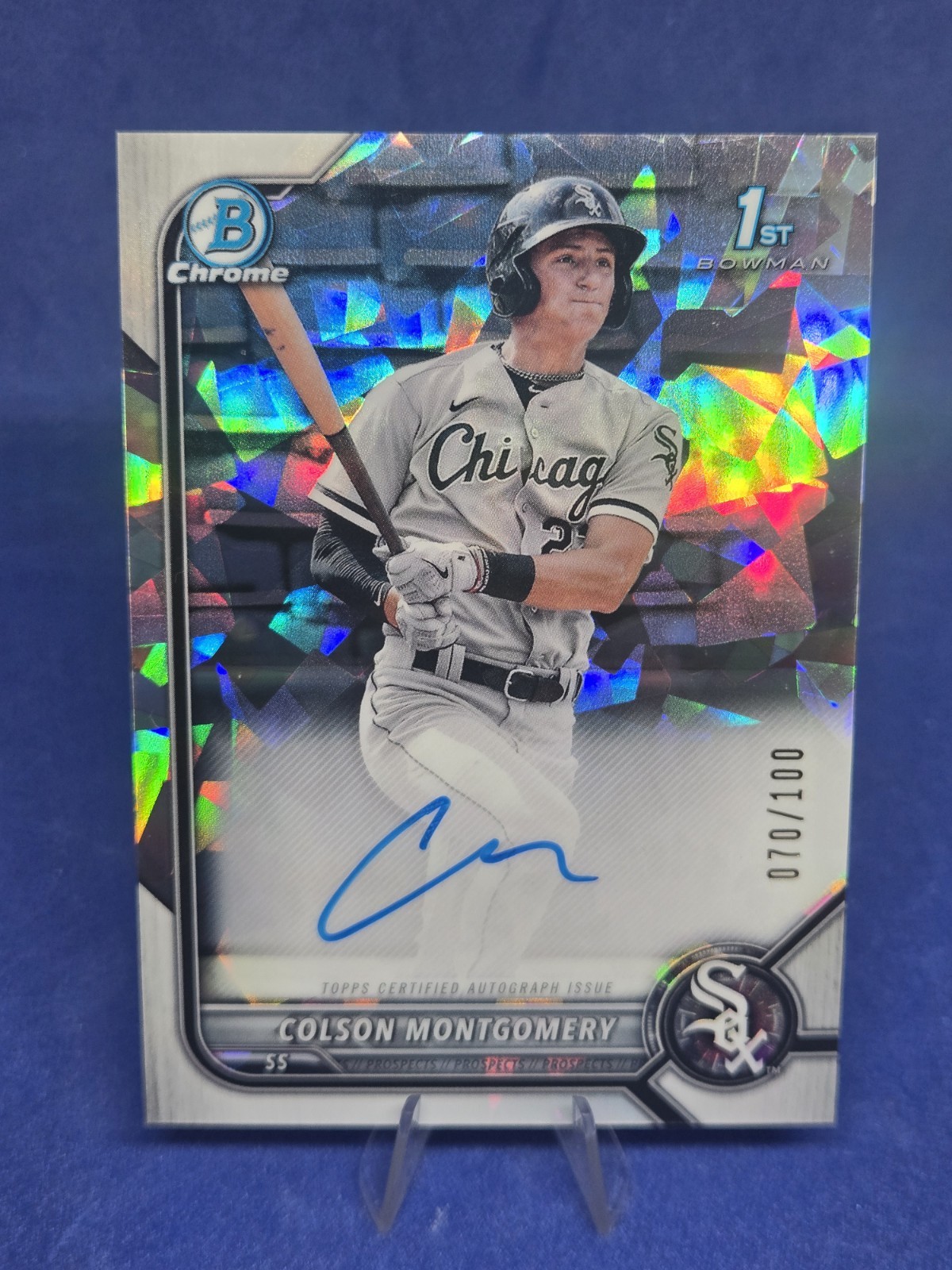 2022 Bowman Chrome Colson Montgomery 1st RC Rookie Atomic /100 Auto Refractor