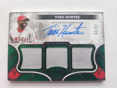 TORII HUNTER 2025 TOPPS TIER ONE RELIC AUTO /25 Los Angeles ANGELS