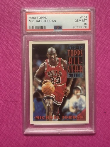 1993-94 Topps #101 Michael Jordan PSA 10 Graded Card All-Star NBA 1992 RARE