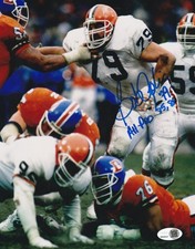 BOB GOLIC CLEVELAND BROWNS  ALL PRO 85, 86  JSA AUTHENTICATED ACTION SIGNED 8x10