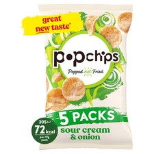 Popchips Sour Cream & Onion Multipack Crisps 5x17g