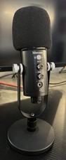 Mercase USB Microphone Black Freestanding w/ Mute, Echo, Volume, Headphone Jack