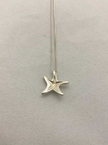 TIFFANY & Co Starfish Elsa Peretti Necklace Pendant Sterling Silver 925 No Box