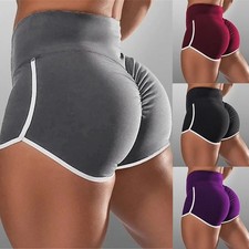 Pantalones cortos botines para mujer entrenamiento levantamiento de glúteos cintura alta yoga correr gimnasio pantalones cortos