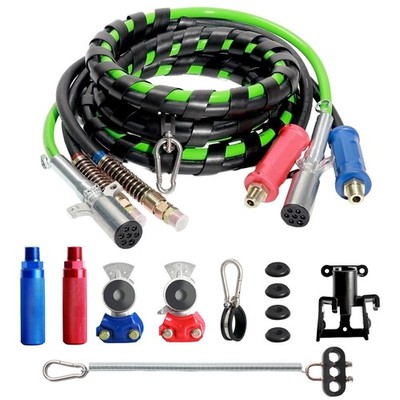 TIROL Semi Truck Air Line Kit - 12FT 3 In 1 Air Brake Hoses & Power Air Line ...