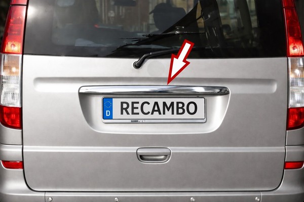 Edelstahl Blende üBer Kennzeichen Kofferraum Passend FüR MB Vito|Viano W639-image