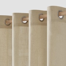 Curtains curtains bedroom curtain beige curtain living room linen effect g...