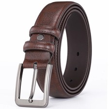 Leather Waist Belt Genuine Cowhide Pin Buckle 3.4cm Men's Casual Jeans Belts