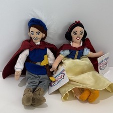 Disney Store Snow White  Prince Charming Plush Beanbag Set w/ Tags