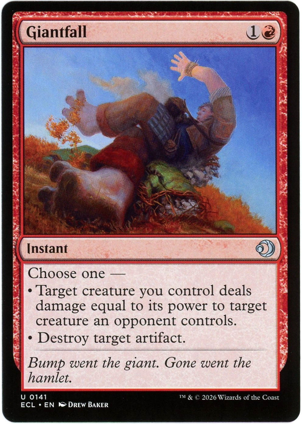 Giantfall - 0141 - Lorwyn Eclipsed ECL - MTG - NM/M