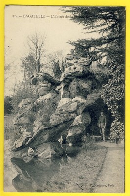 cpa 75 - PARIS geschrieben 1906 BAGATELLE Der Eingang zur großen animierten Höhle