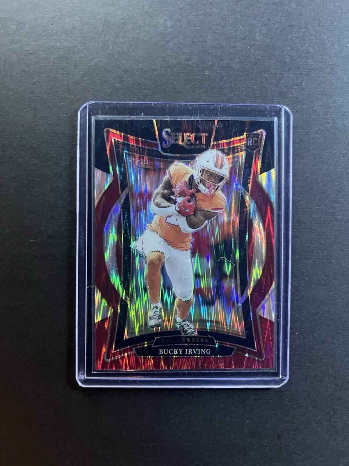 2024 Panini Select - Concourse Bucky Irving #4 Black & Red Shock Prizm (RC)