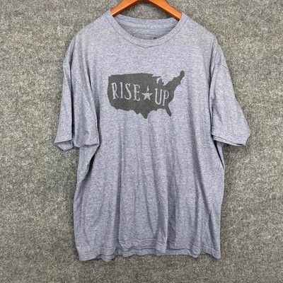 Hamilton Musical Rise Up Tour Graphic T-Shirt Heather Gray Mens XXL