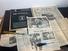 Vintage Newspaper Tragedy Headlines Lot Detro...