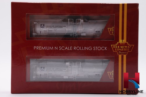 Broadway Limited 3725 Cyrogenic Tank Car Liquid Air Corp Paquete de 2 | NUEVO | Zustand: New