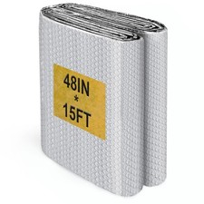 Reflectix Insulation Roll, (48IN X 15FT) Reflective Foil 48IN X 15FT, Silver 