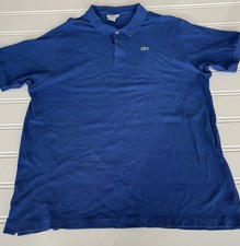 Lacoste Mens Polo Shirt Cotton 9/L 9L Alligator Blue