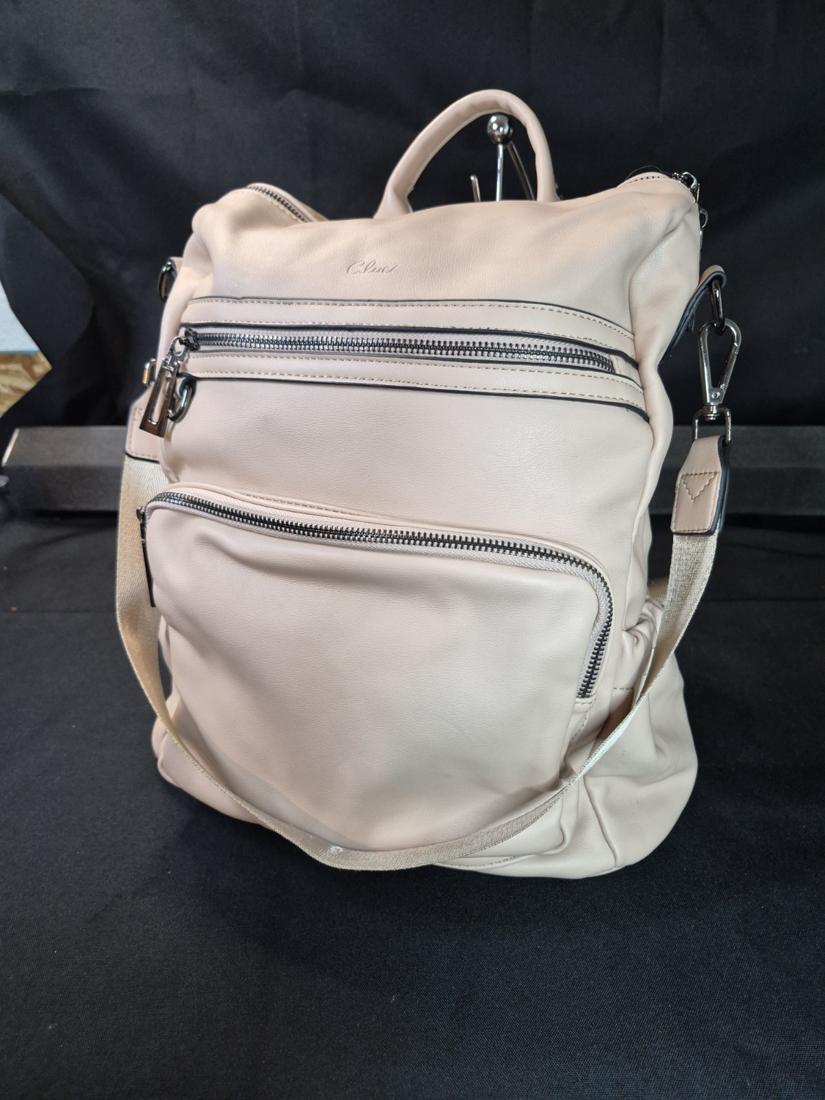 CLUCI Women Backpack Purse Leather Travel Bag Ladies With Lo