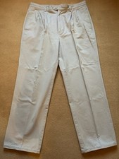 Racing Green: Men's Stone Pleated Chino Wide Trousers W36/L29. Good Condition